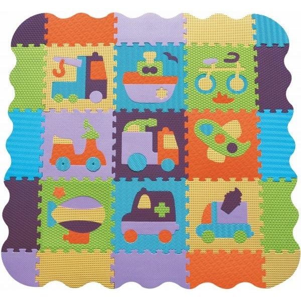 Дитячий ігровий килимок-пазл Baby Great Швидкий транспорт, з бортиком, 122х122 см (GB-M129V2E) - фото 1