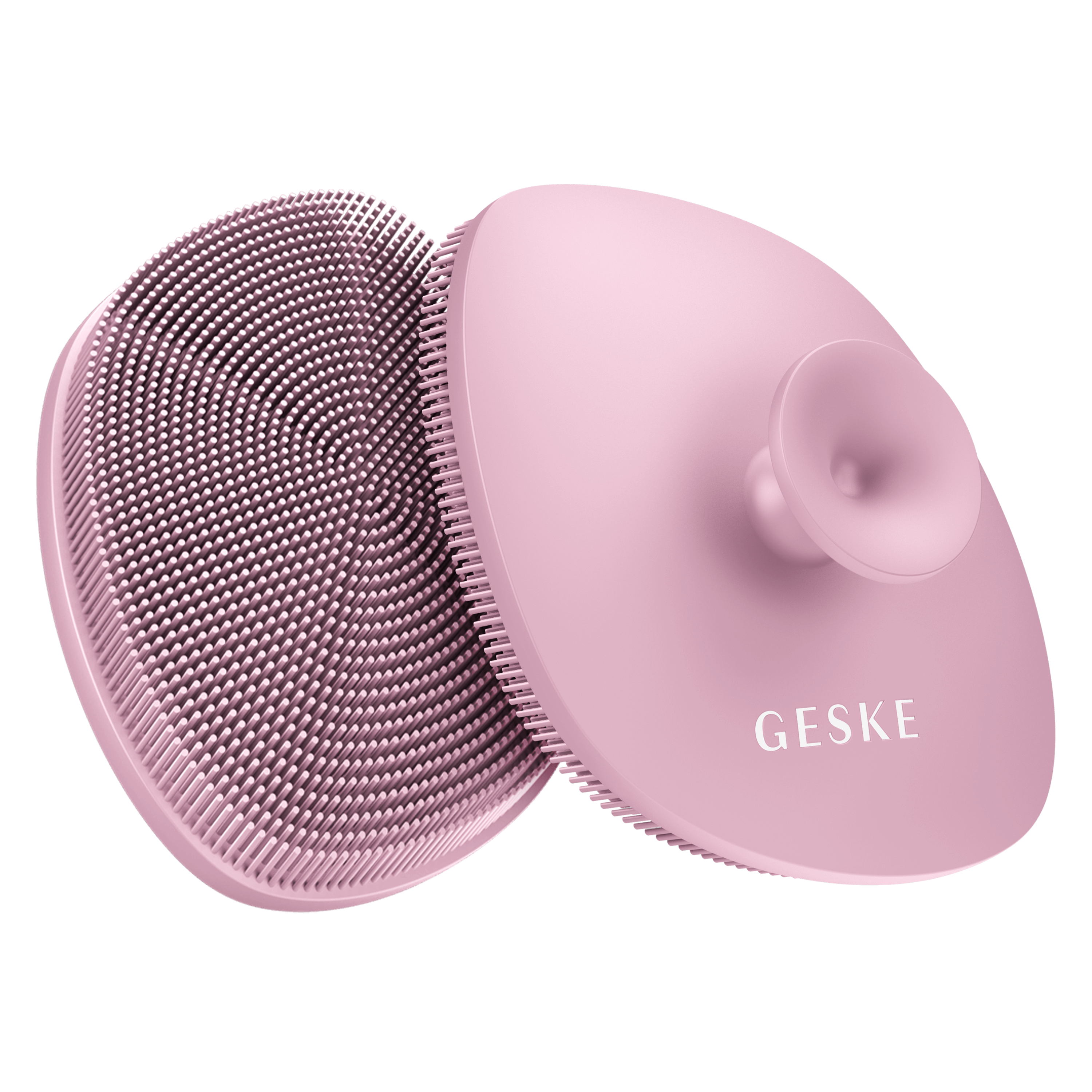 Щітка для обличчя GESKE Facial Brush 4 в 1 з тримачем рожева - фото 2