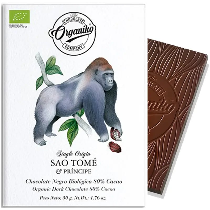 Шоколад чорний Chocolate Organiko Sao Tome&Principe 80% органічний 50 г (873241) - фото 2