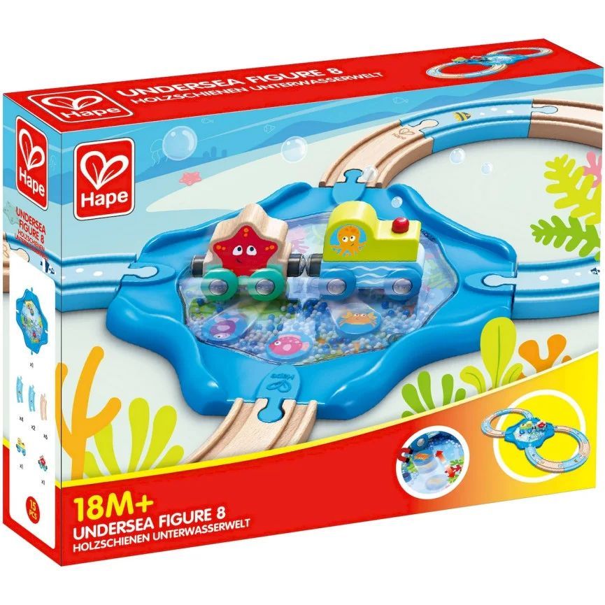 Игрушка железная дорога Hape Подводный мир 15 элементов (E3827) - фото 7