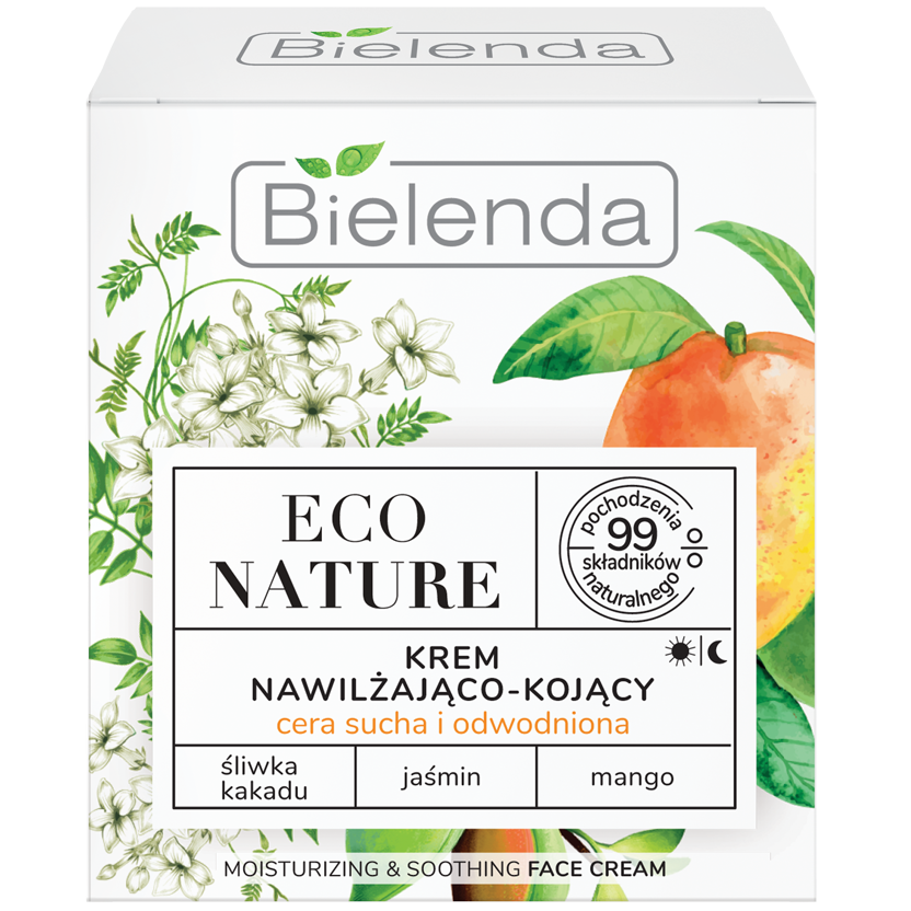 Увлажняющий и успокаивающий крем для лица Bielenda Eco Nature, 50 мл - фото 1
