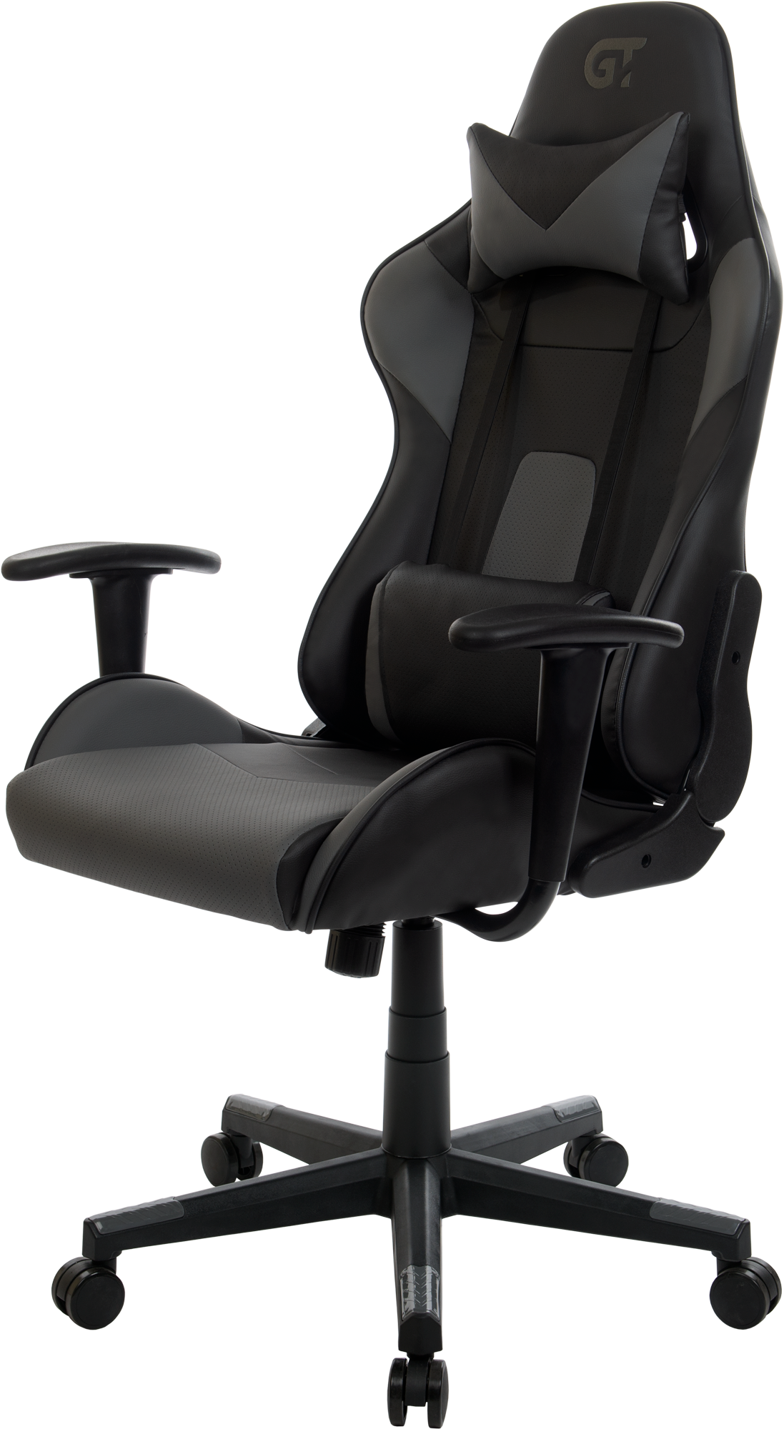 Геймерское кресло GT Racer черное с темно-серым (X-2317 Black/Dark Gray) - фото 7
