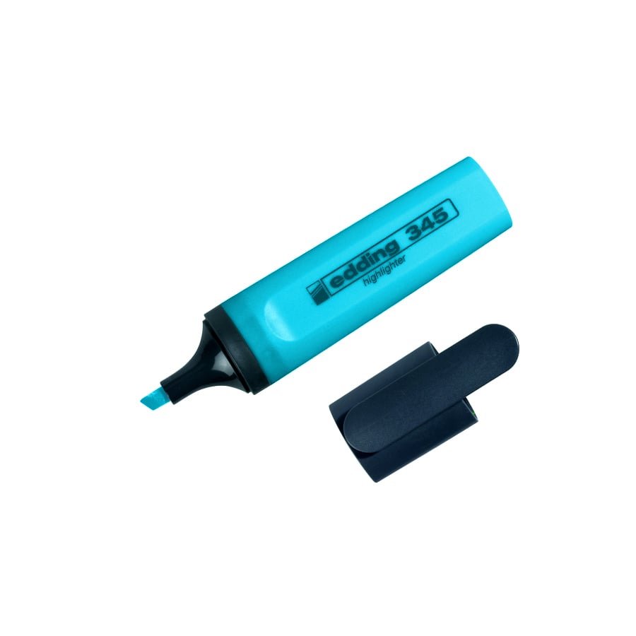 Маркер текстовый Edding Highlighter клиновидный 2-5 мм голубой (e-345/10) - фото 2