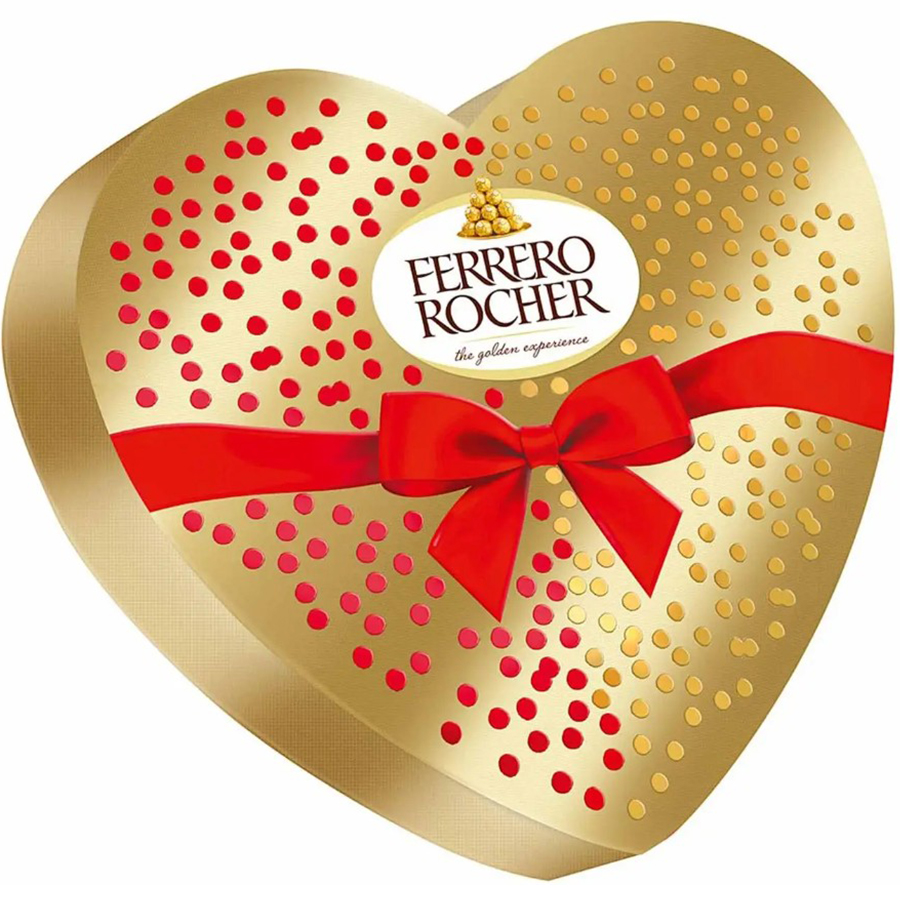 Цукерки Ferrero Rocher Серце молочний шоколад і фундук 125 г - фото 1
