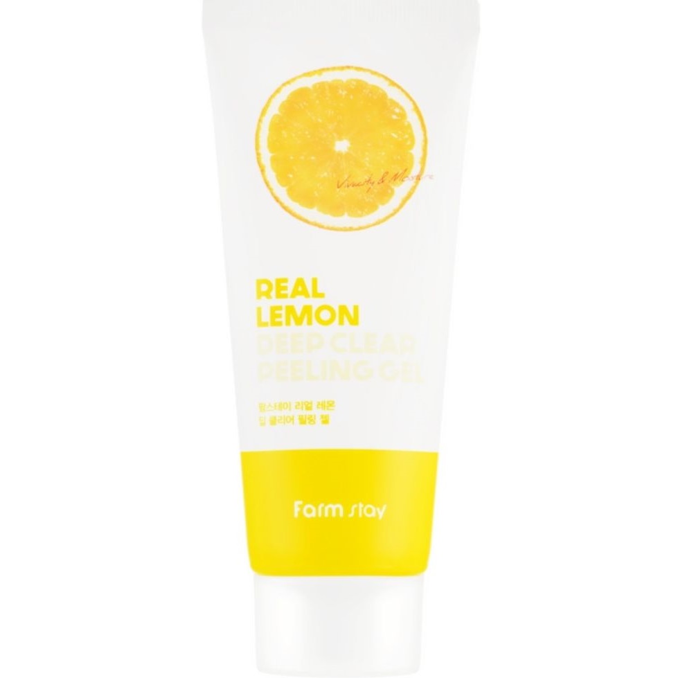 Очищающий пилинг-гель для лица FarmStay Real Lemon Deep Clear Peeling Gel с экстрактом лимона 100 мл - фото 2