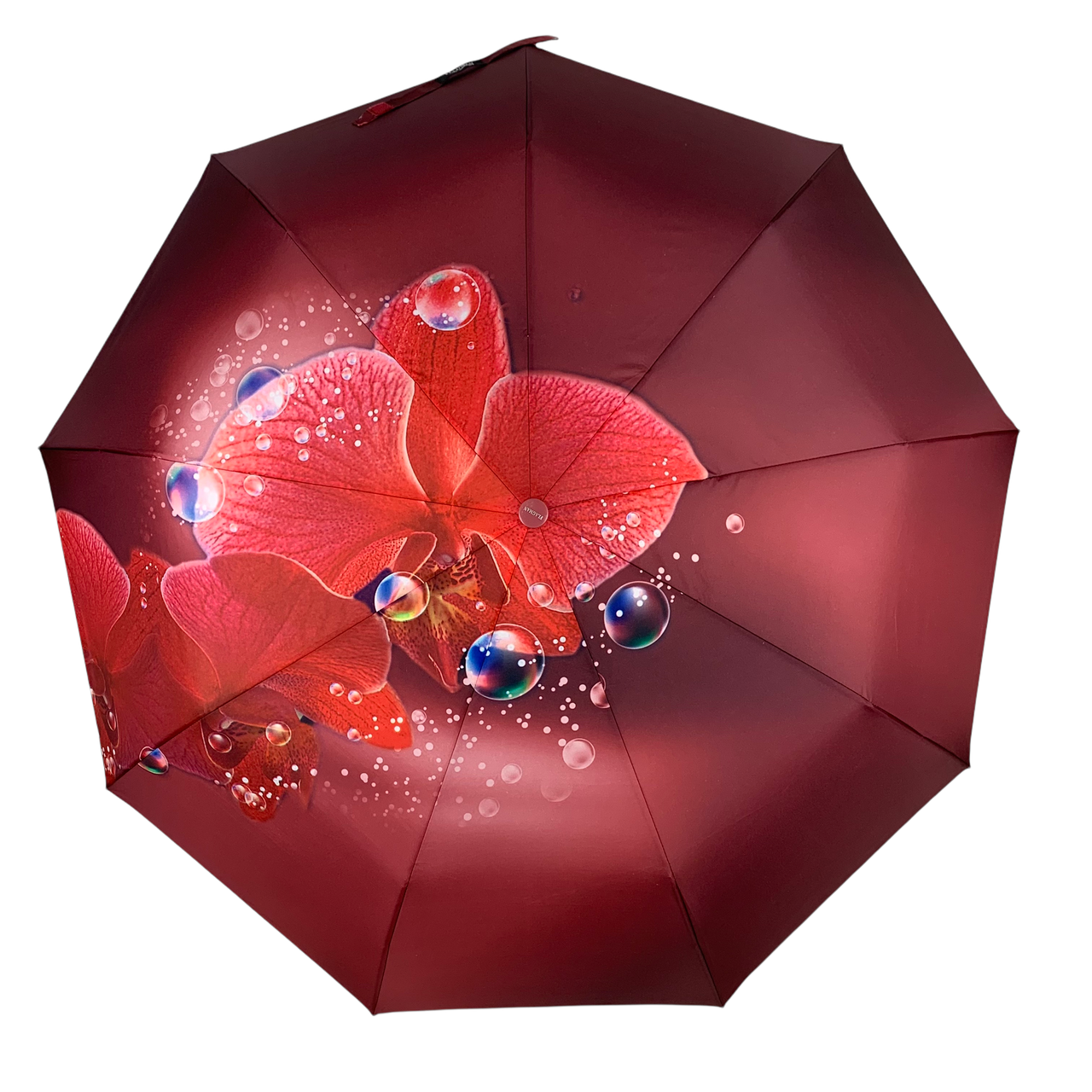 Женский складной зонтик полный автомат The Best 102 см красный - фото 2