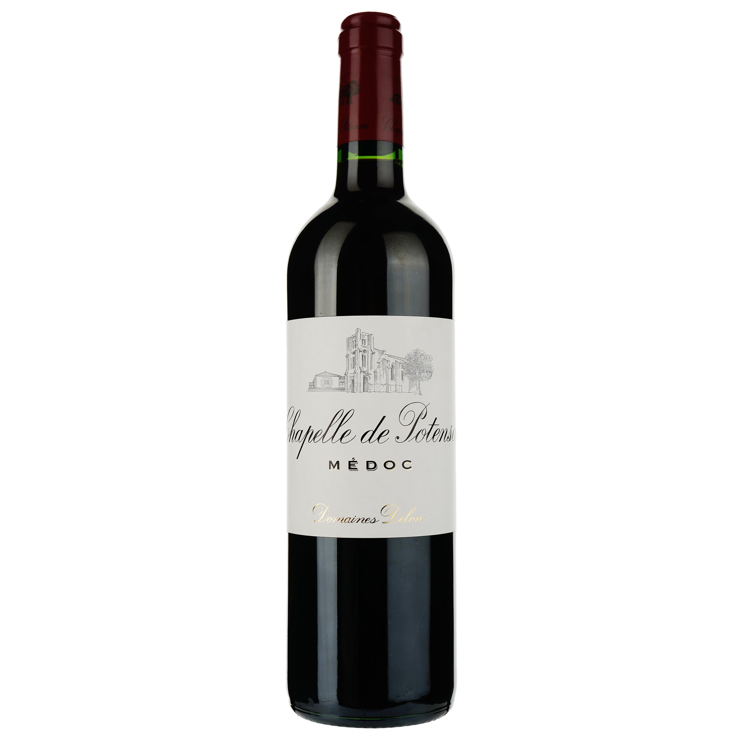 Вино Chapelle De Potensac 2019, червоне, сухе, 0.75 л - фото 1