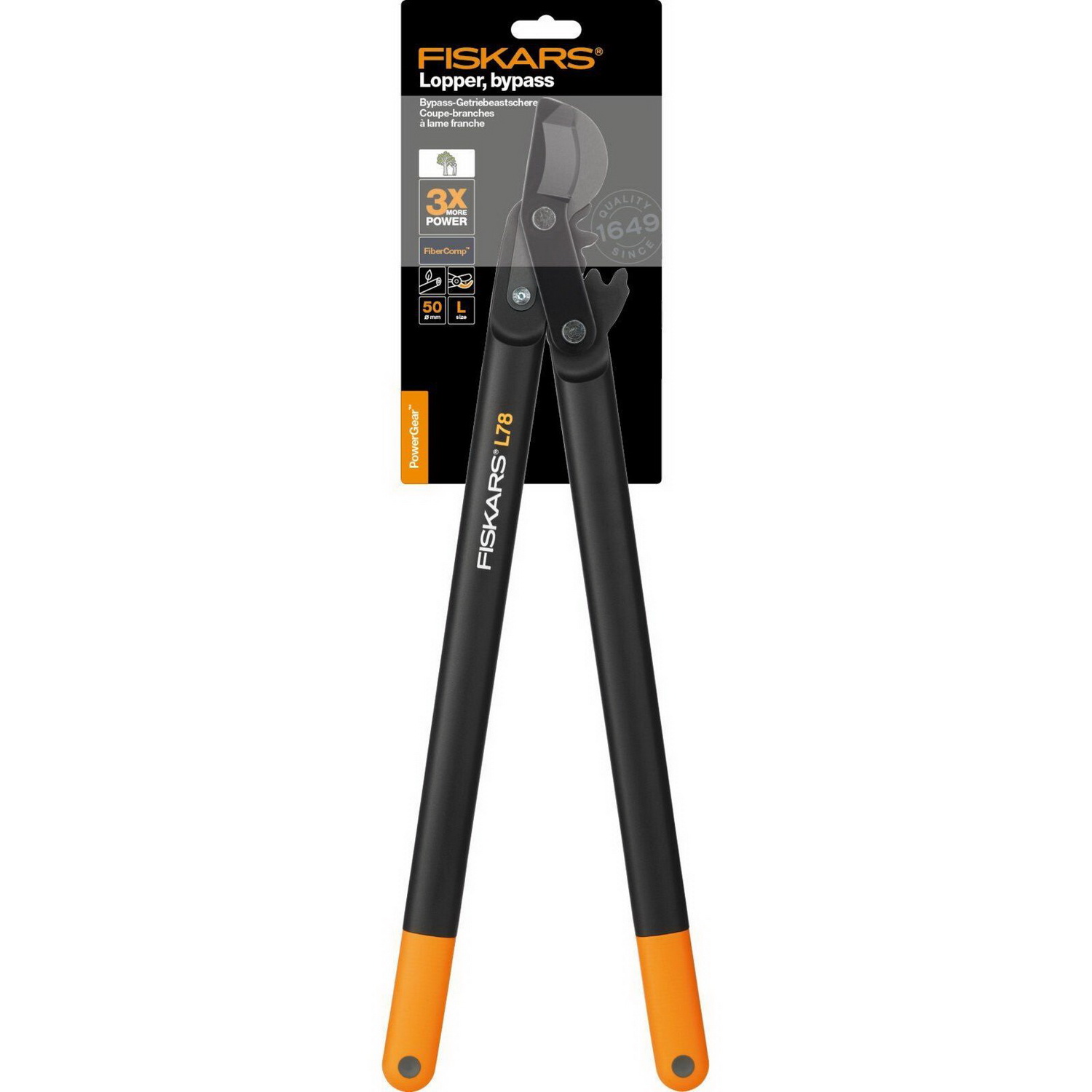 Сучкорез плоскостной большой Fiskars PowerGear L78, усиленный, 69,2 см (1000584) - фото 3