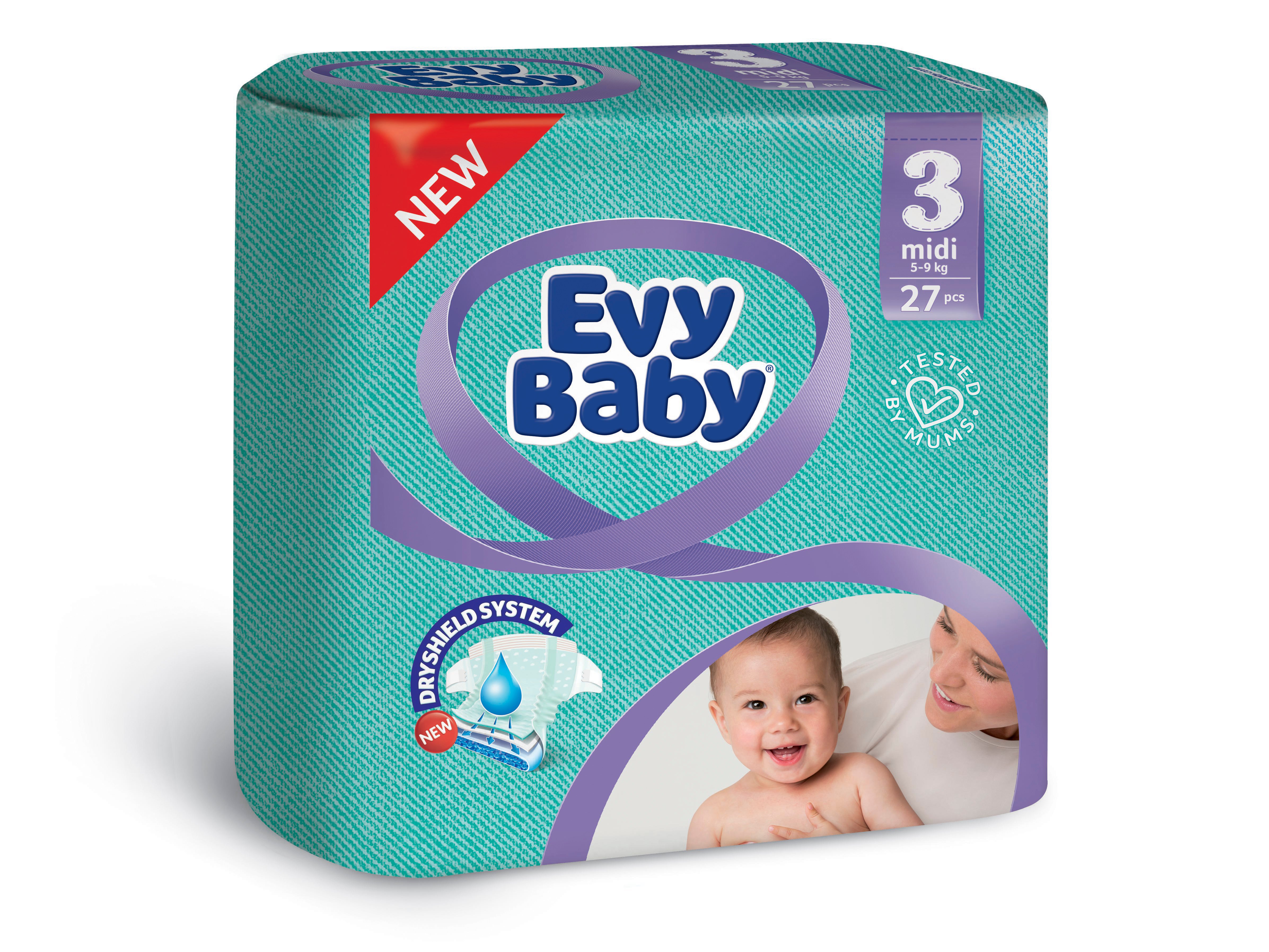 Подгузники Evy Baby 3 (5-9 кг), 27 шт. - фото 1