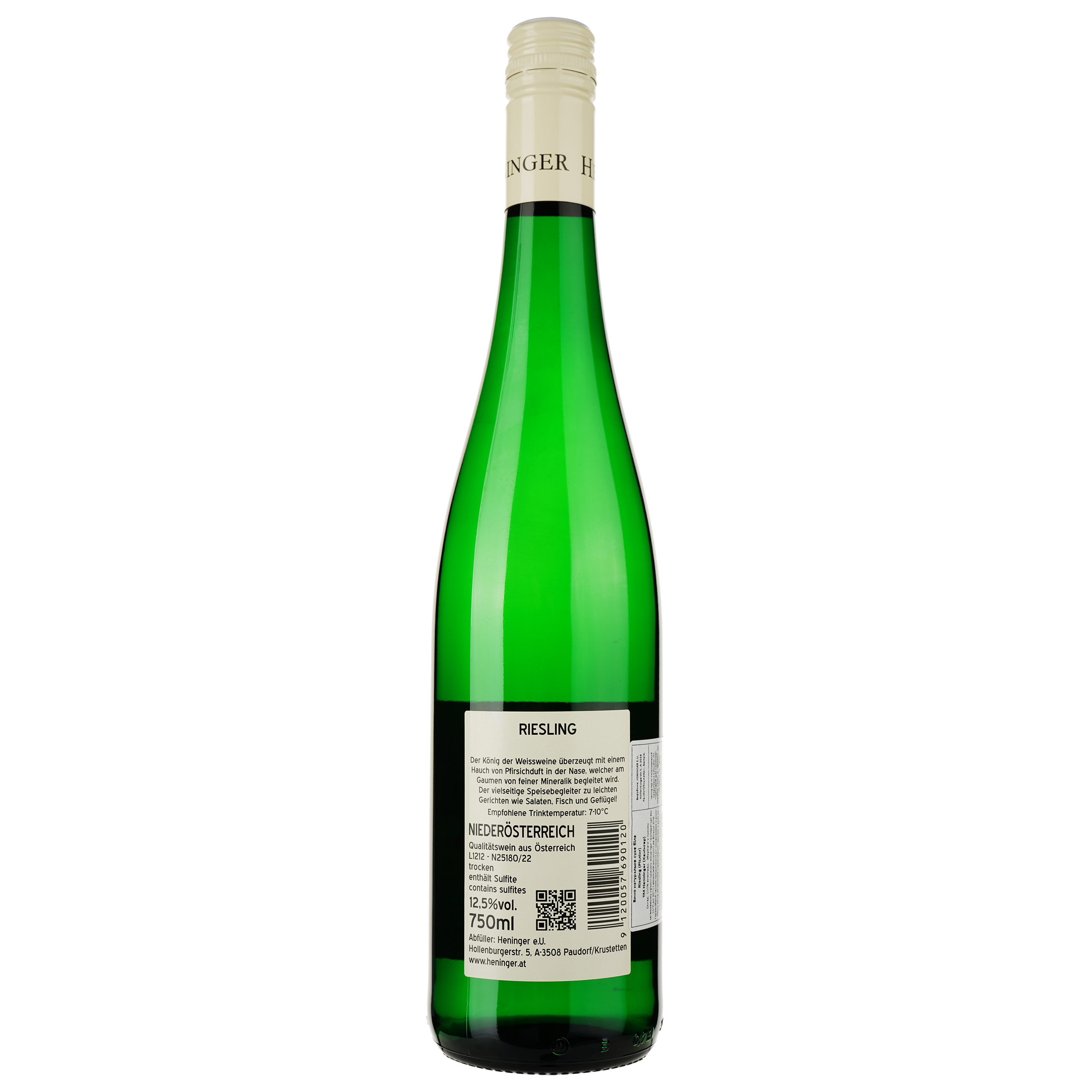 Вино Heninger Riesling, біле, сухе, 0,75 л - фото 2