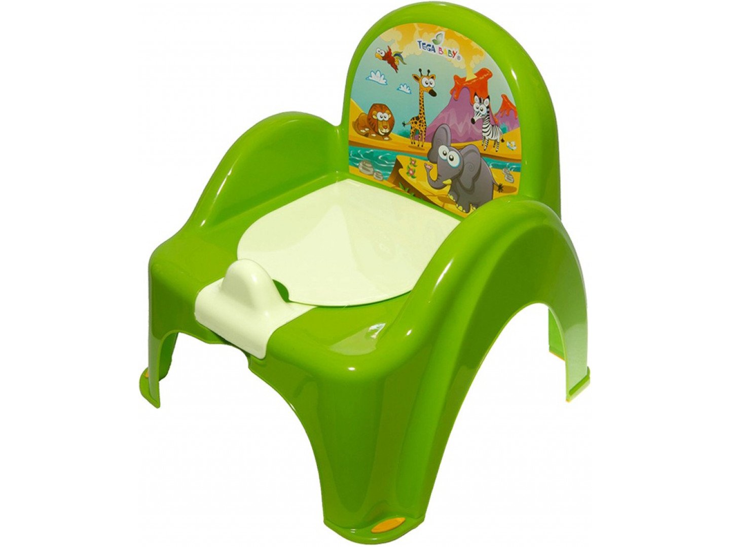 Горшок-стульчик Теga Сафари, с музыкой, зеленый (PO-041-125) - фото 1
