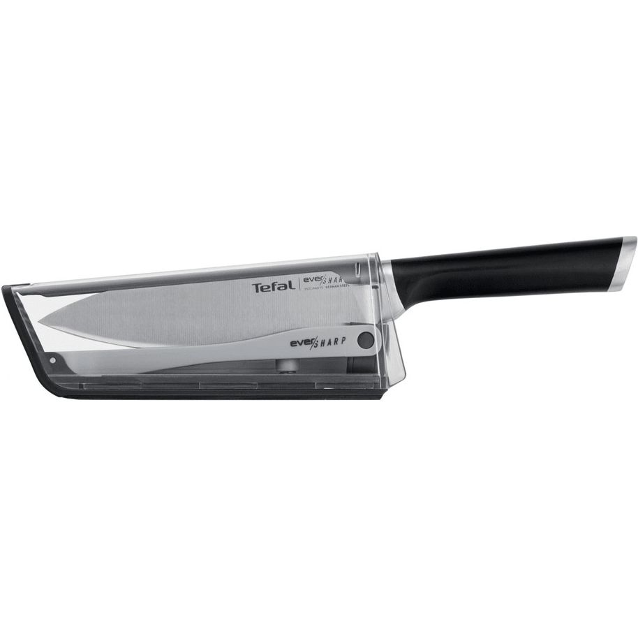 Ніж кухарський Tefal Ever Sharp 16.5 см з чохлом-точилом (K2569004) - фото 1