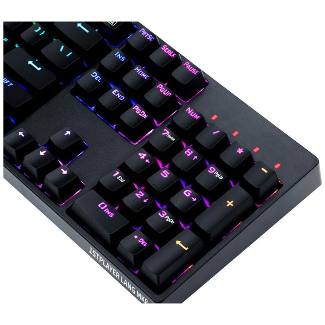 Клавіатура ігрова 1stPlayer MK-8 Gateron Titan Black Switch з підсвіткою black (448929) - фото 6