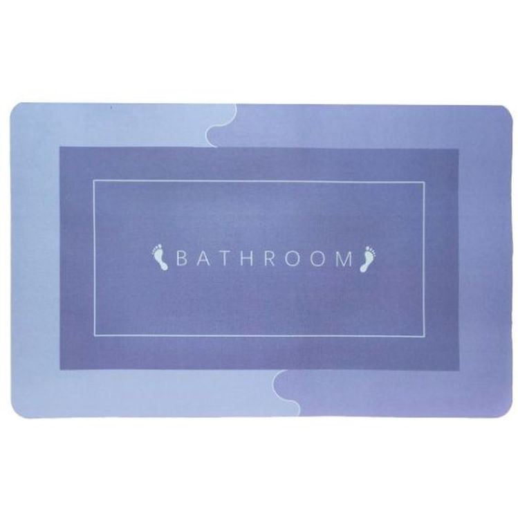 Коврик суперпоглащающий в ванную Stenson 60x40 см прямоугольный светло-фиолетовый (26266) - фото 1