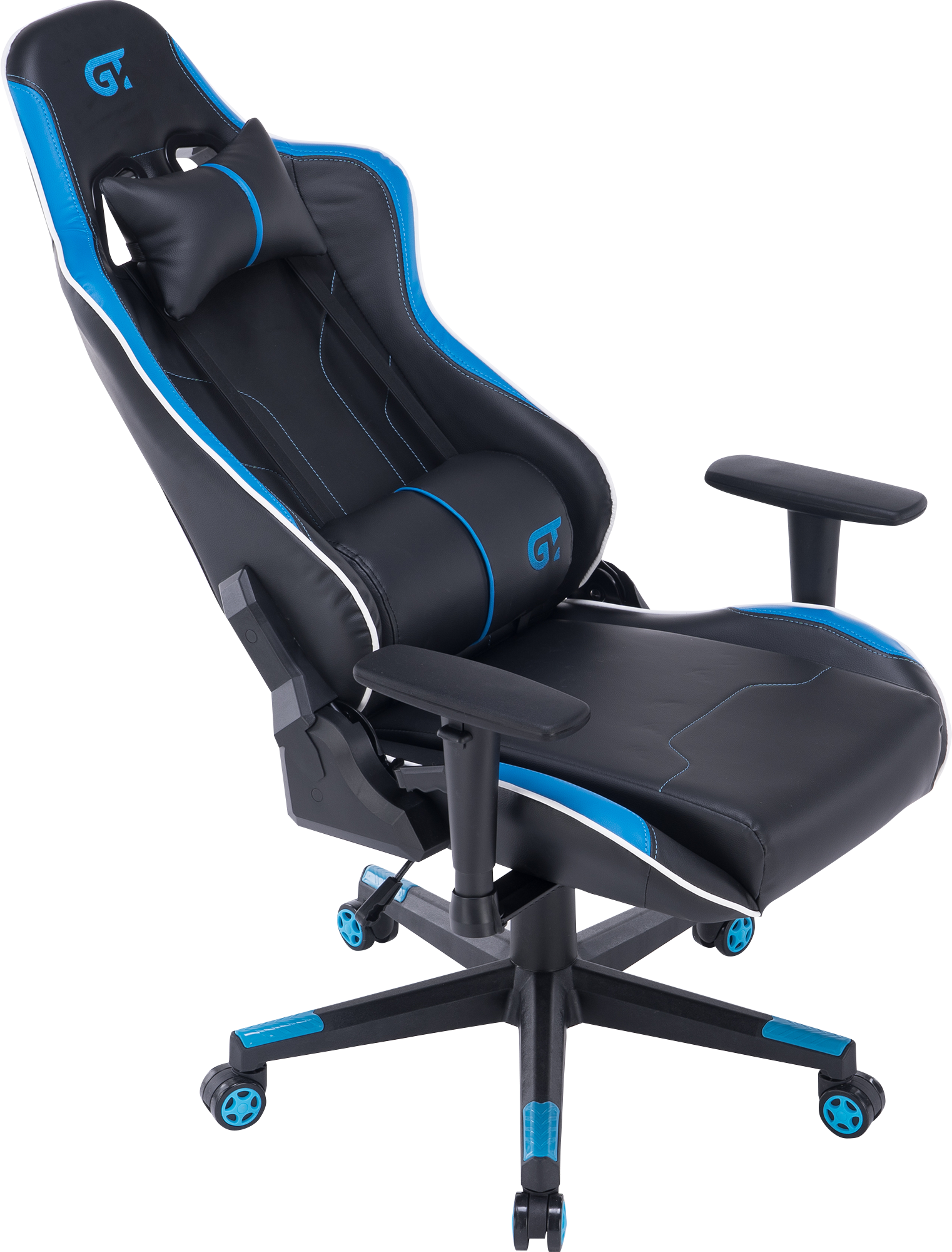 Геймерское кресло GT Racer черное с синим (X-2528 Black/Blue) - фото 8