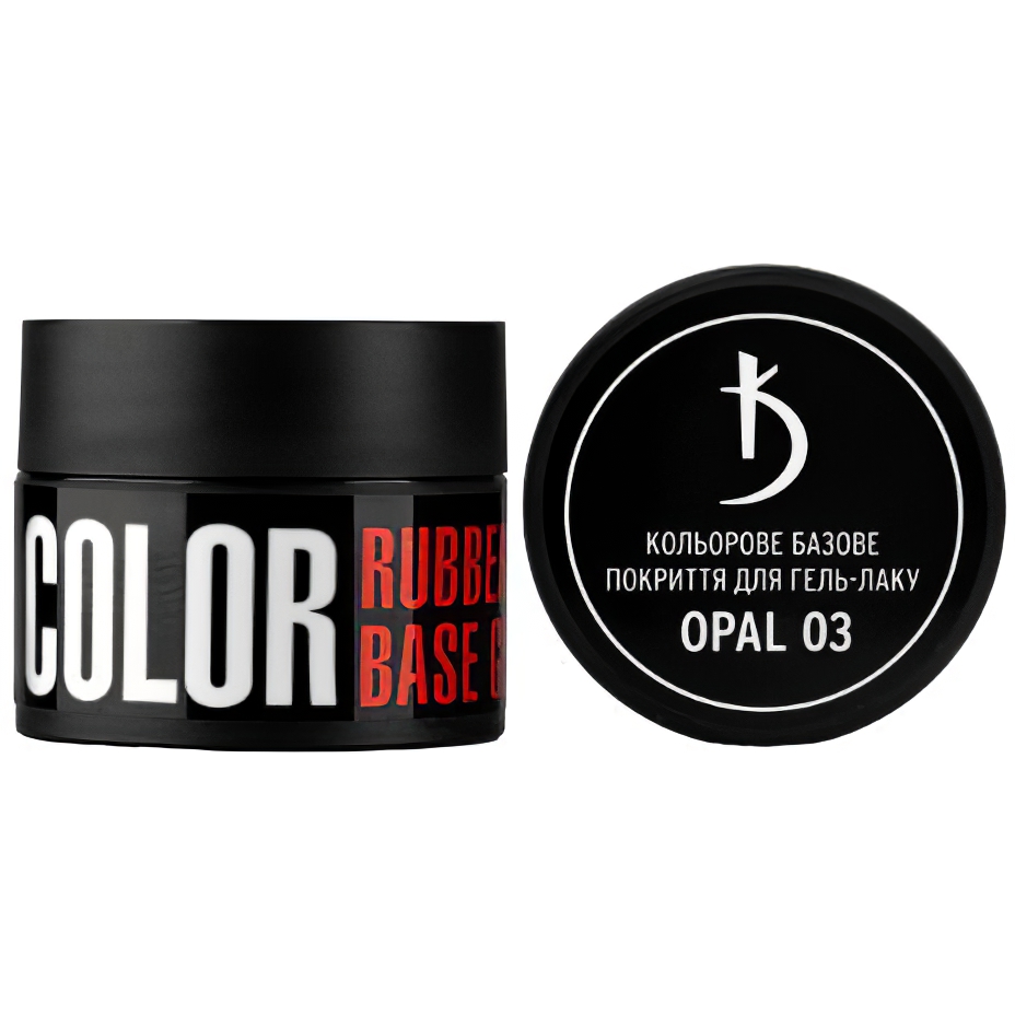 Кольорове базове покриття для гель-лаку Kodi Color Rubber Base Gel Opal 03, 12 мл - фото 1