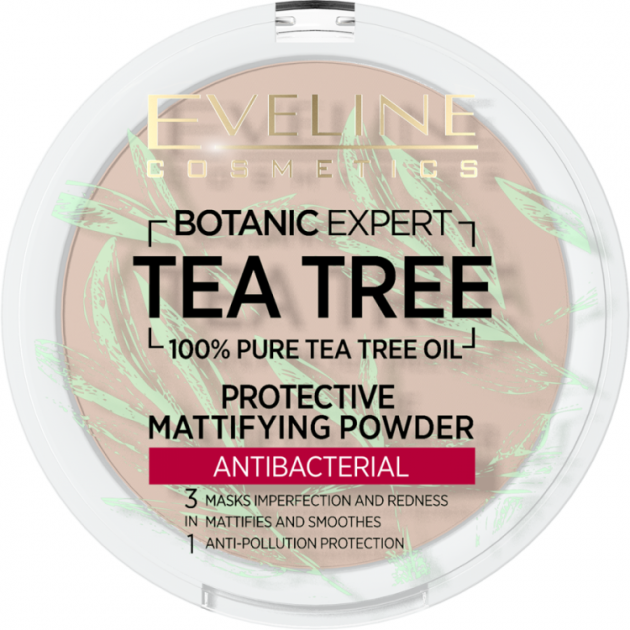 Матирующая антибактериальная пудра для лица 3в1 Eveline Botanic Expert, тон 002 (Ivory), 9 г (LPUDANTYB002) - фото 1