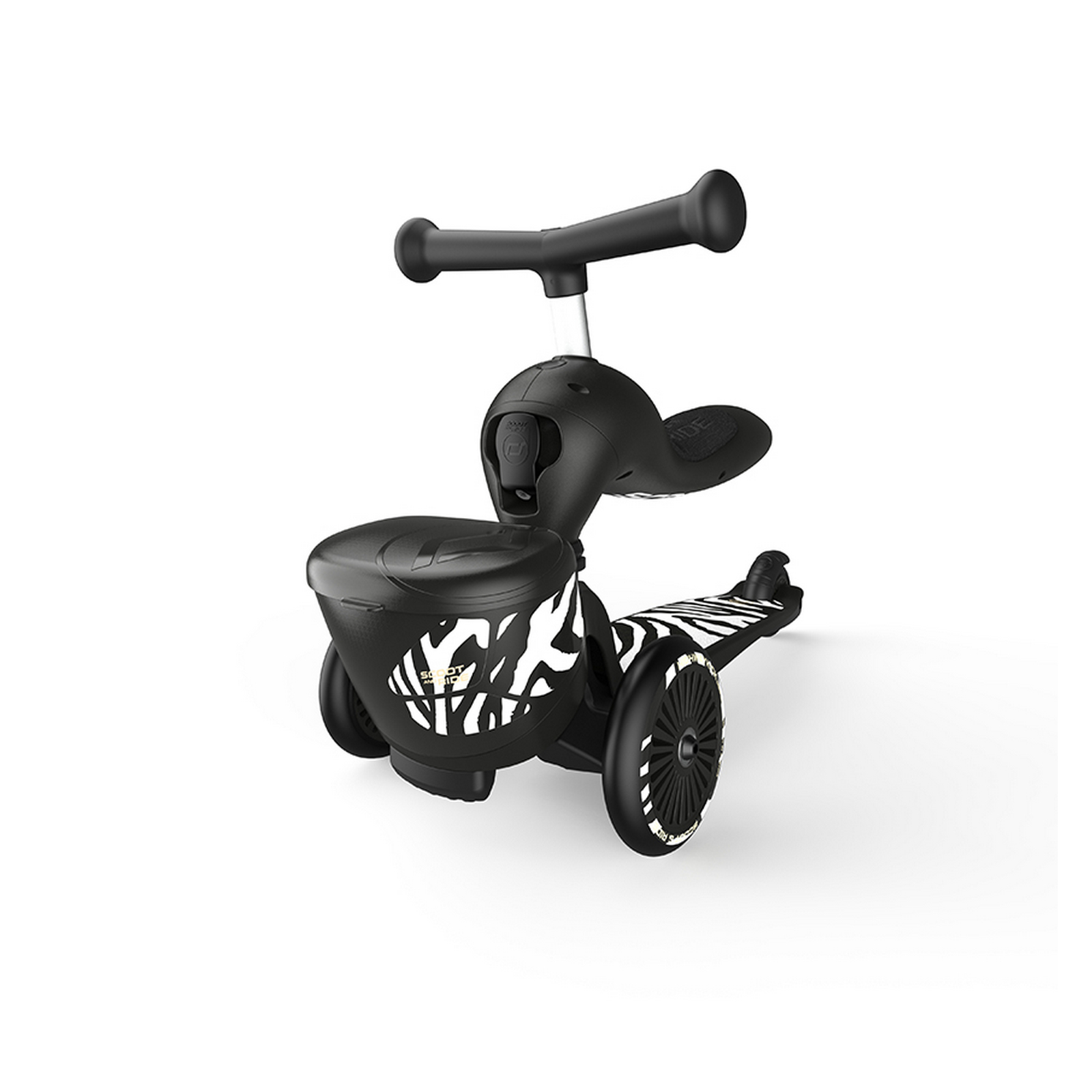 Самокат Scoot and Ride Highwaykick-1 Lifestyle Зебра, черный (SR-210621-ZEBRA) - фото 6