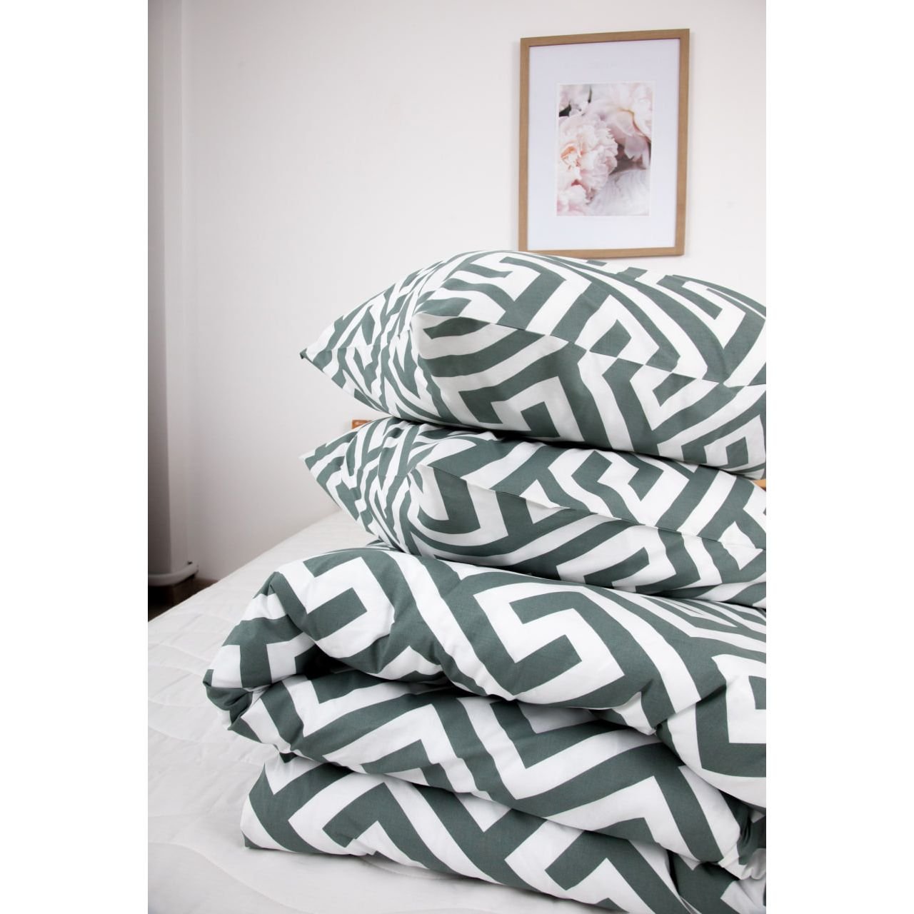 Комплект постільної білизни ТЕП Happy Sleep Duo Labyrinth євро білий з сірим (2-04009_26585) - фото 4