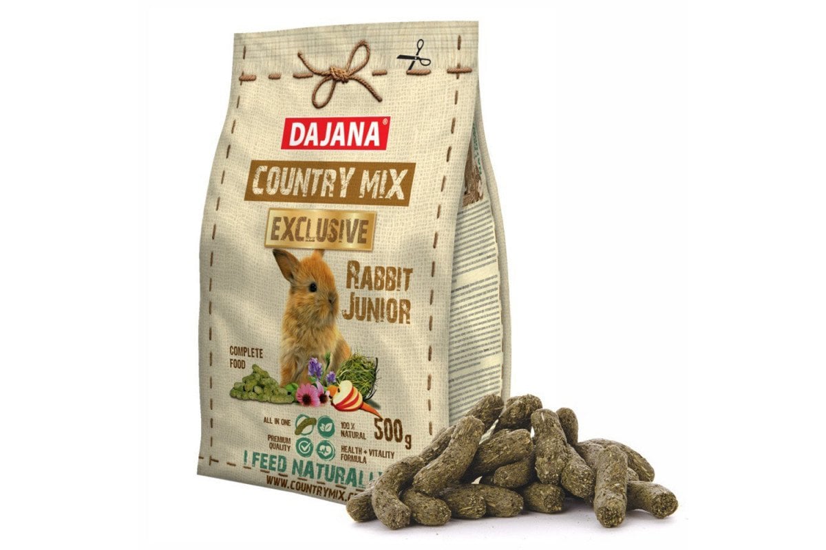 Корм Dajana Country mix Exclusive Junior для декоративних кроликів, 500 г (DP408J) - фото 1