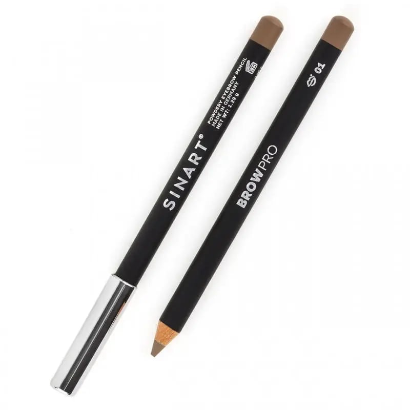 Олівець для брів Sinart Podery Eyebrow Pencil 01 пудровий 1.2 г - фото 2