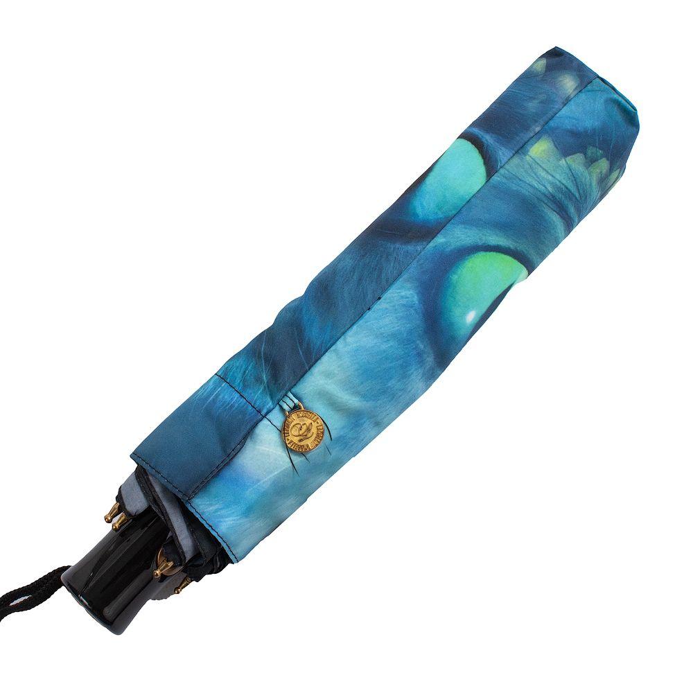 Жіноча складана парасолька напівавтомат Lamberti 103 см синя - фото 4