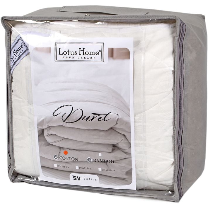 Одеяло антиаллергенное Lotus Home Cotton Extra, евростандарт, 215х195 см, молочное (svt-2000022289832) - фото 6