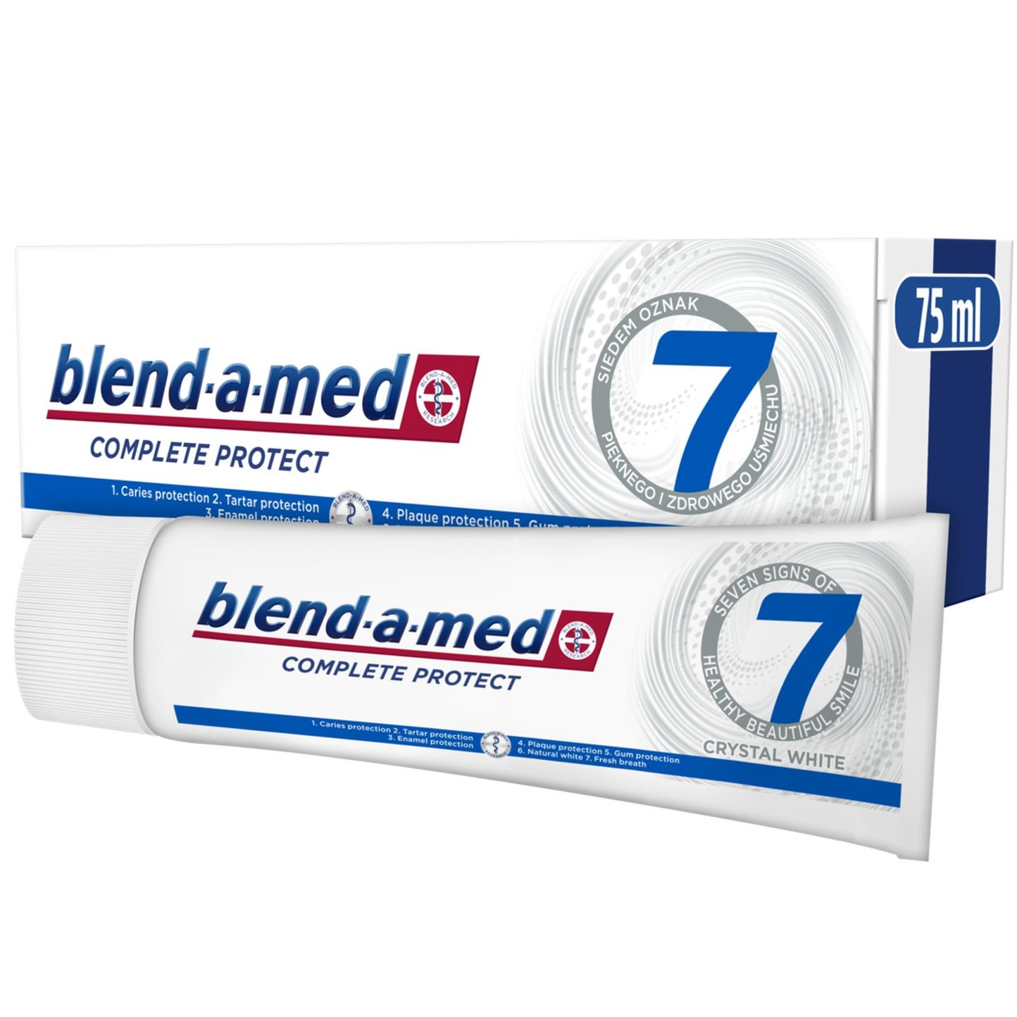 Зубная паста Blend-a-med Complete Protect 7 Кристальная белизна 75 мл - фото 1