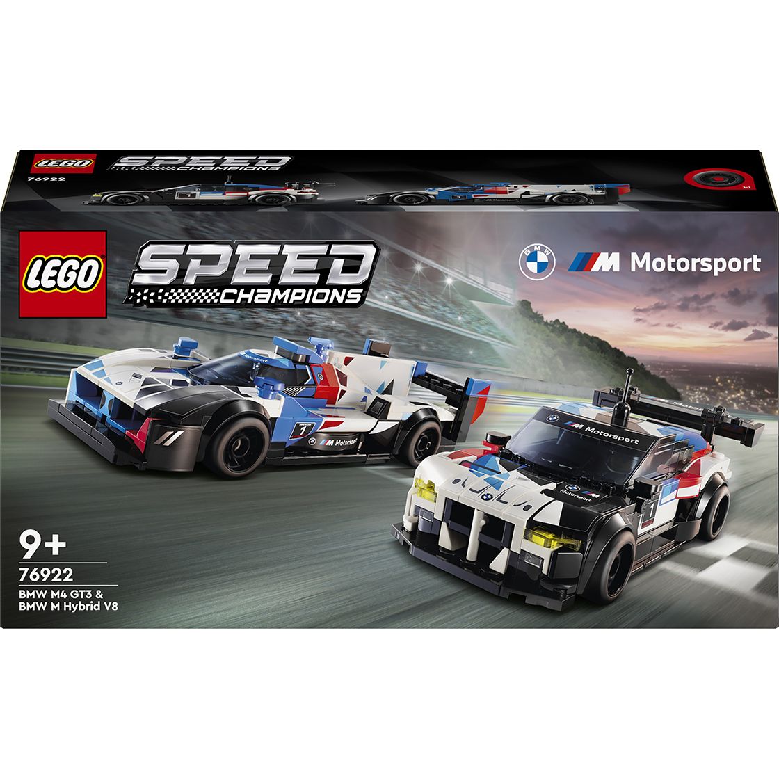 Конструктор LEGO Speed Champions Автомобілі для перегонів BMW M4 GT3 і BMW M Hybrid V8, 676 деталей (76922) - фото 1