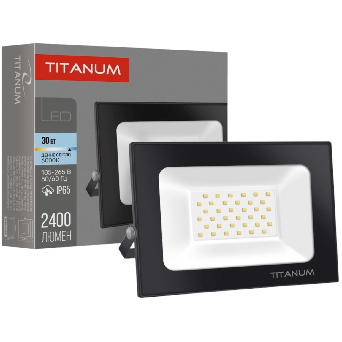 Прожектор Titanum LED TLF306 30W 6000K (TLF306) - фото 1