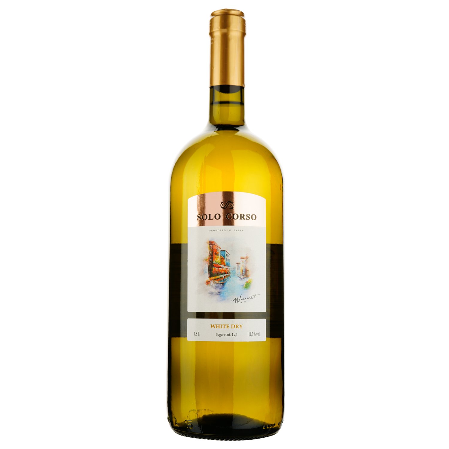 Вино Solo Corso Bianco, біле, сухе, 11,5 %, 1,5 л - фото 1