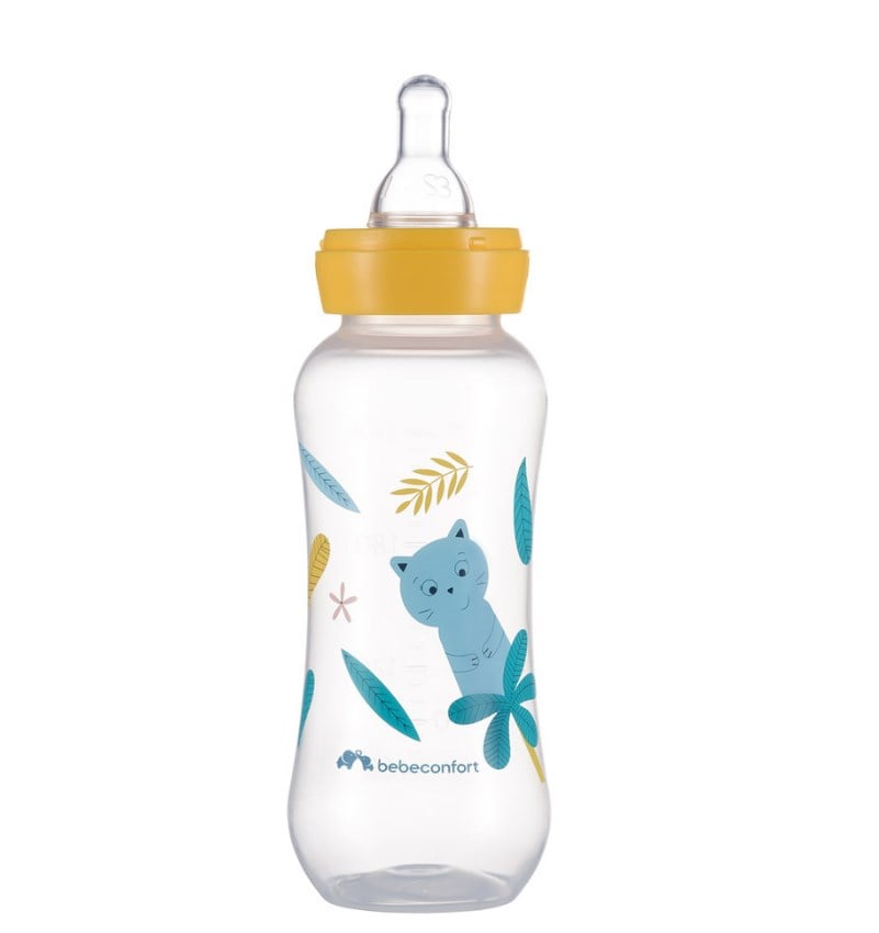 Пляшечка для годування Bebe Confort Standard Neck Bottle Little Buddies, 240 мл, жовта (3102202080) - фото 2