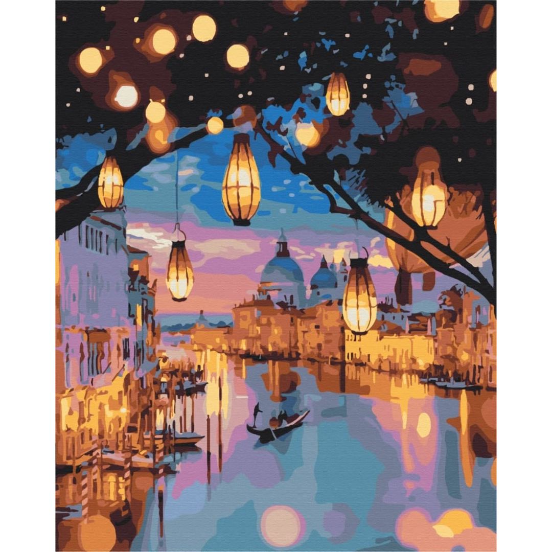 Картина по номерам Ночные огни Венеции Brushme 40x50 см разноцветная 000221495 - фото 1