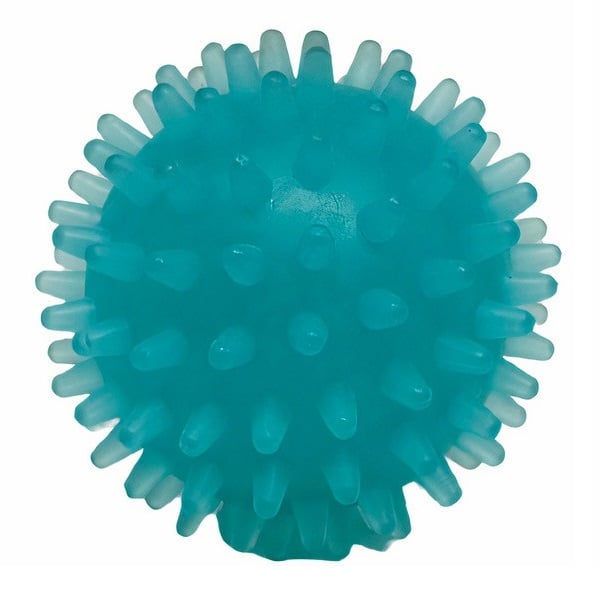Іграшка для собак Fox М'яч із шипами, з ароматом ванілі, 6 см, синя - фото 1