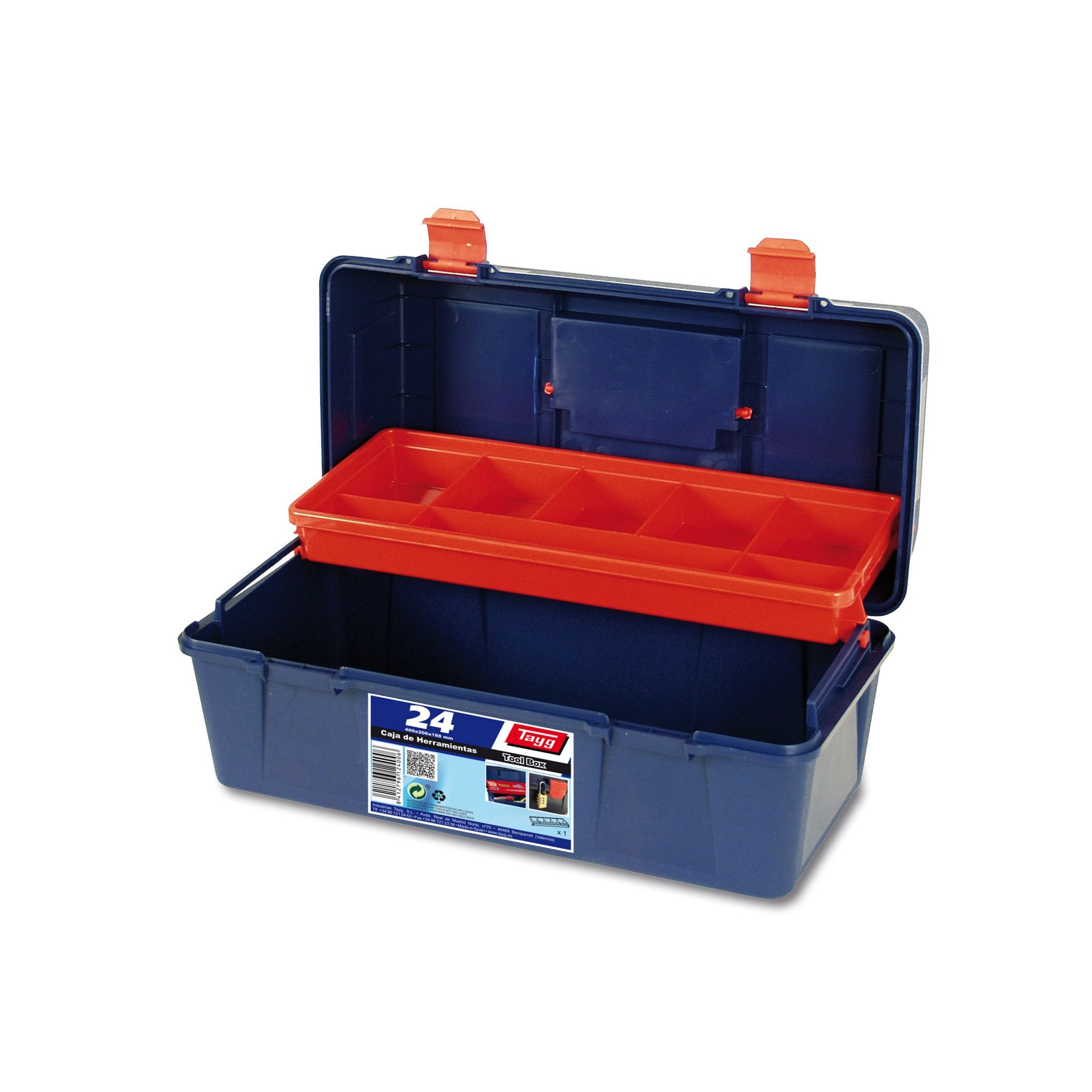 Ящик пластиковий для інструментів Tayg Box 24 Caja htas, 40х20,6х18,8 см, синій (124006) - фото 3