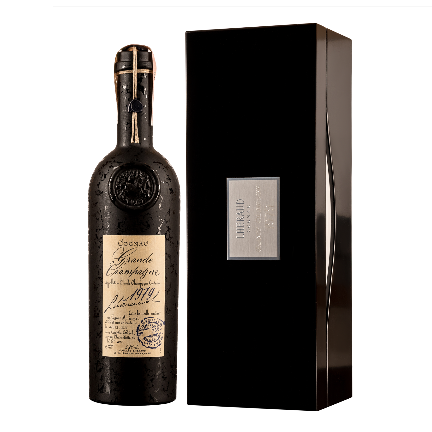 Коньяк Lheraud 1979 Grande Champagne, в деревянной коробке, 48%, 0,7 л - фото 1