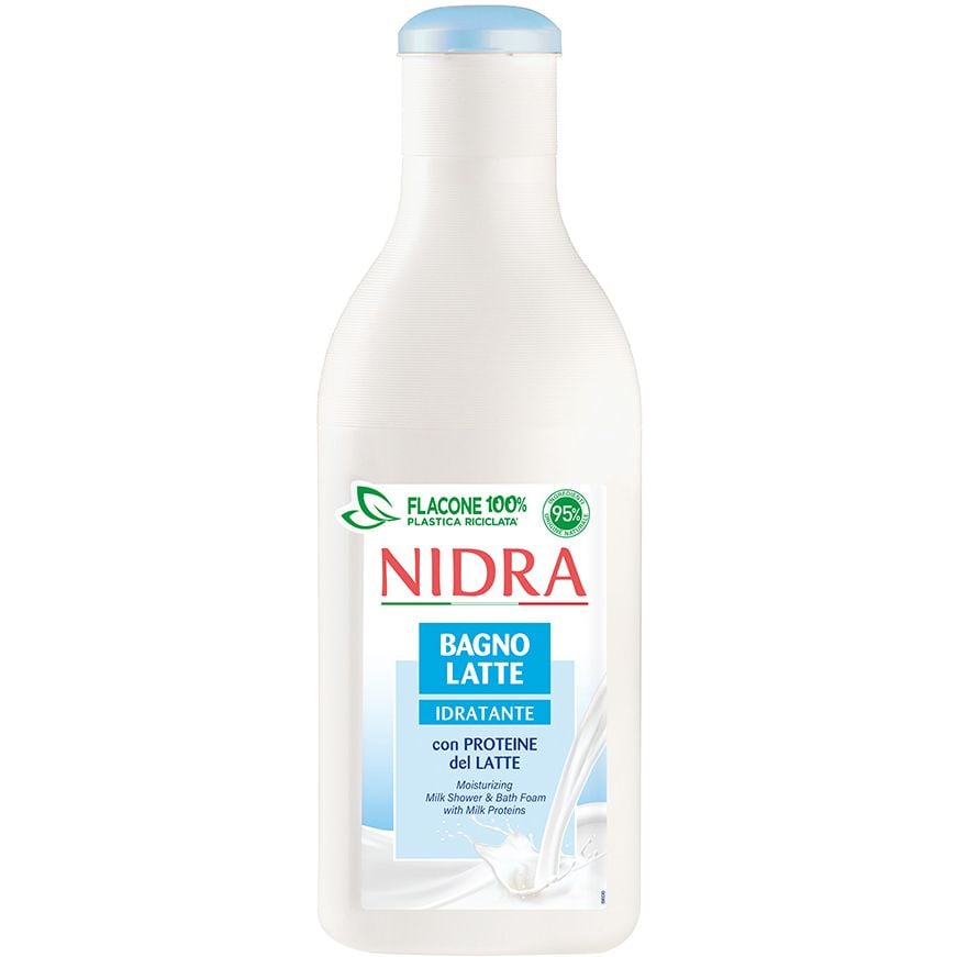 Пена для ванны и душа Nidra Bagnolatte Idratante увлажняющая с молочными протеинами 750 мл - фото 1