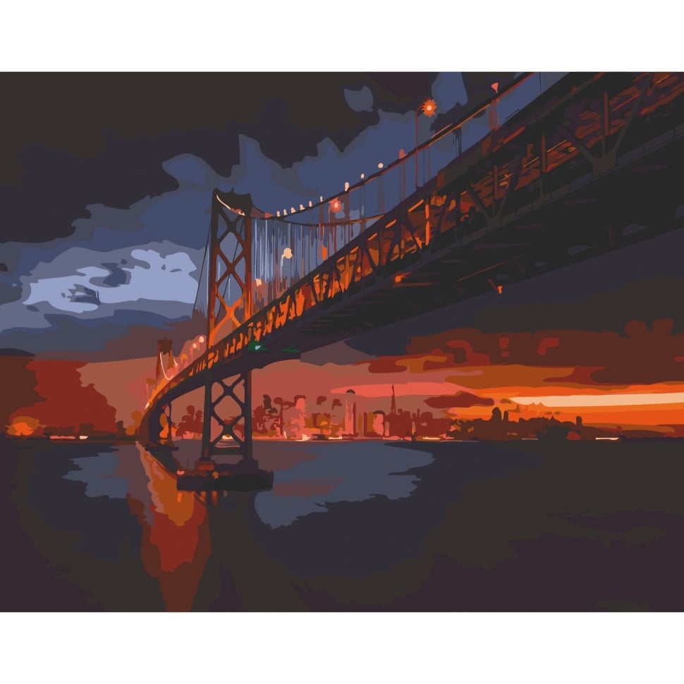 Картина по номерам ArtCraft Золотые ворота мост 40x50 см (11003-AC) - фото 1