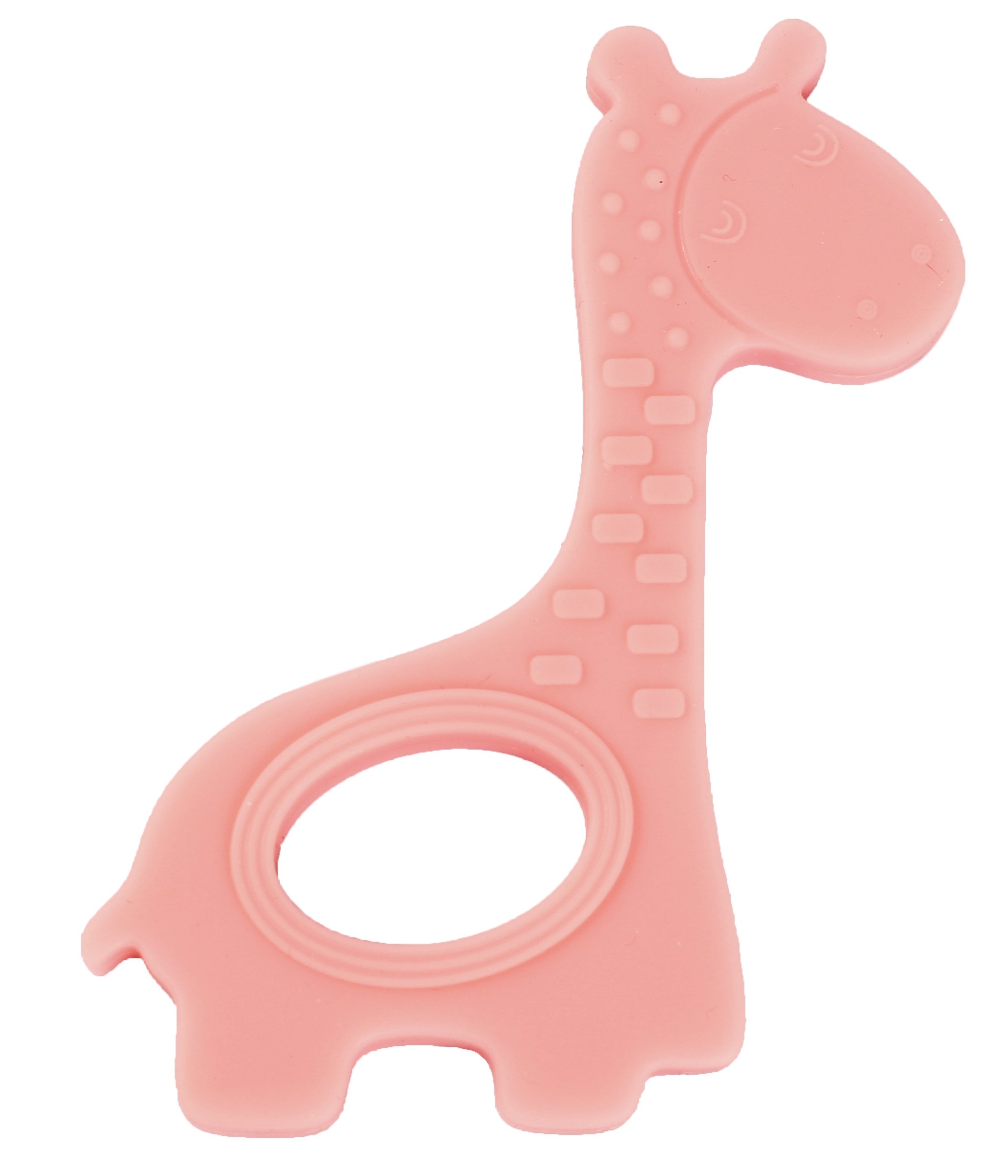 Прорізувач для зубів Курносики Жираф, каучук, рожевий (7048 троянд) - фото 1