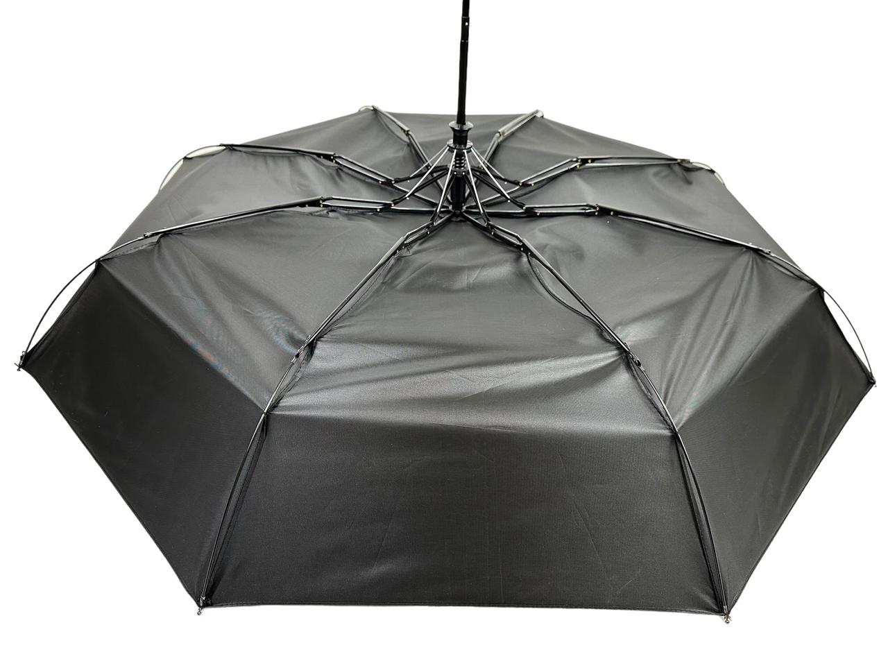 Чоловіча складана парасолька напівавтомат Max 99 см чорна - фото 8