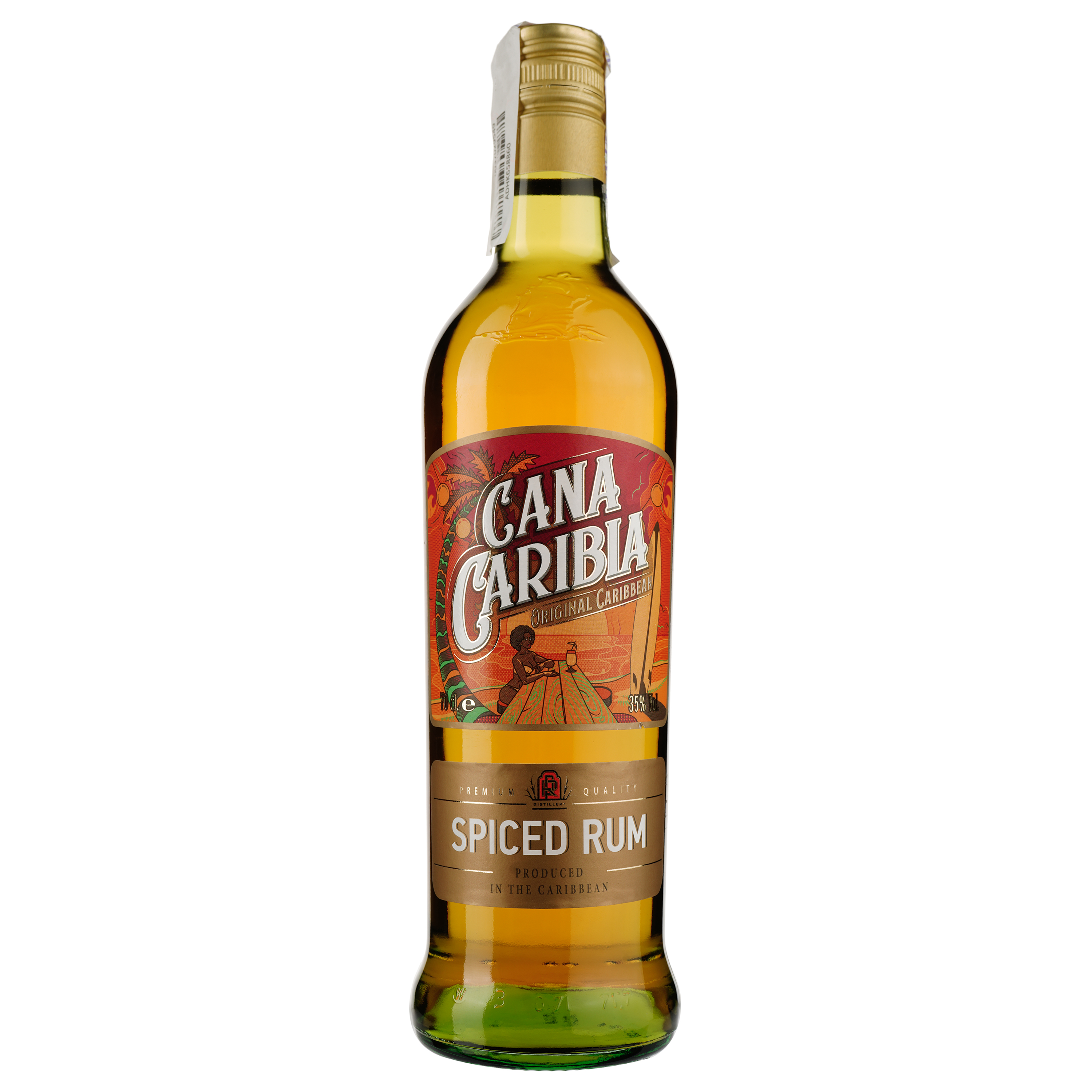 Ром Cana Caribia Spiced Gold Rum, 35%, 0,7 л - фото 1