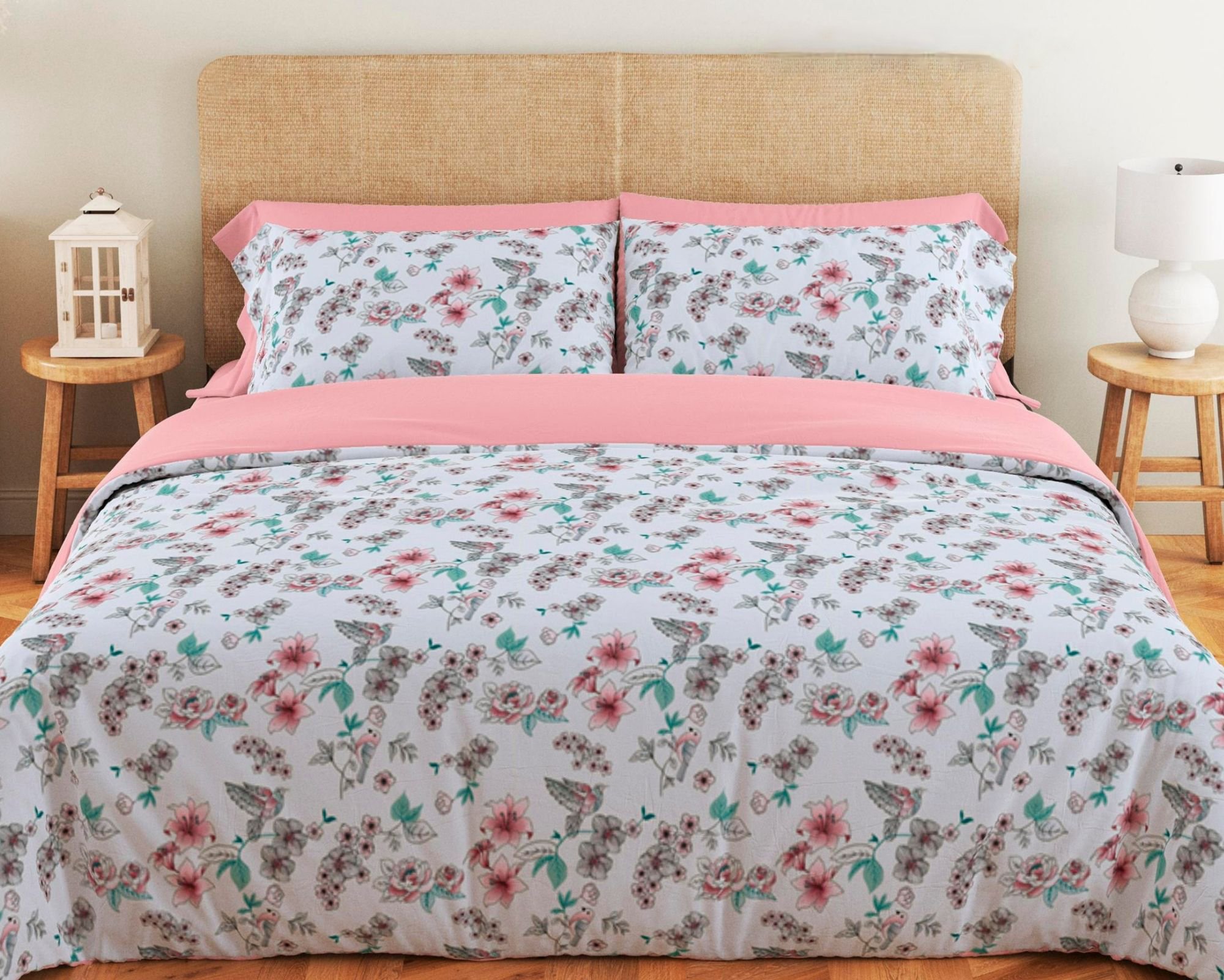 Комплект постельного белья ТЕП Soft dreams English Flower полуторный белый с розовым (2-03857_25904) - фото 1