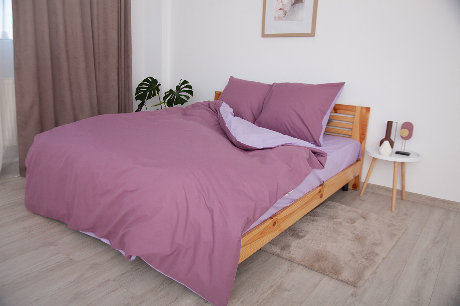 Комплект постельного белья ТЕП Happy Sleep Нежный Аметист евро фиолетовый с розовым (2-03796_27250) - фото 2