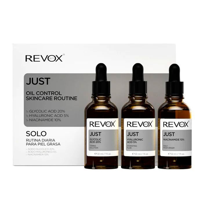 Набір сироваток для догляду за шкірою Revox B77 Just Oil Control, 3 шт. по 30 мл - фото 1