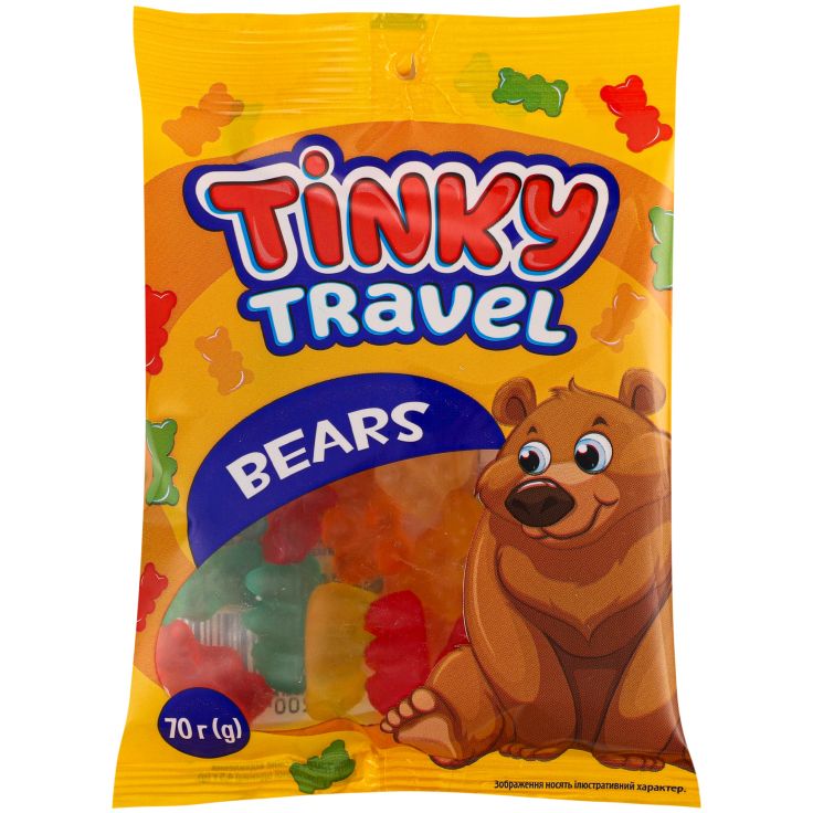 Цукерки желейні Tinky Travel Bears 70 г - фото 1