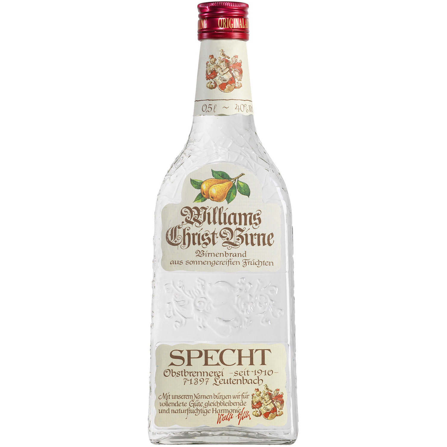 Бренди Specht Williams Birne 40% 0.7 л - фото 1