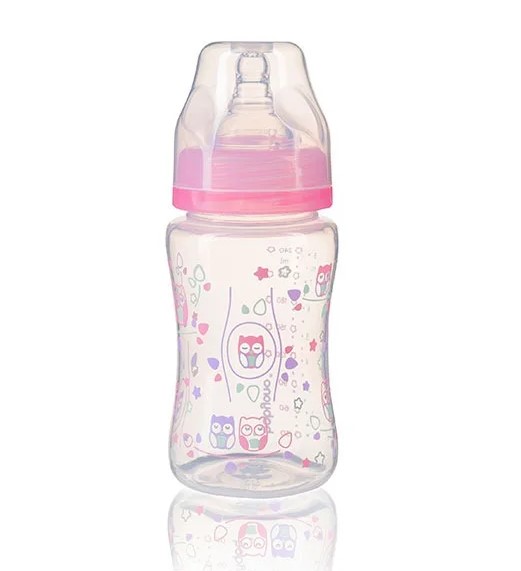 Пляшка для годування BabyOno, 240 мл, рожевий (403) - фото 1