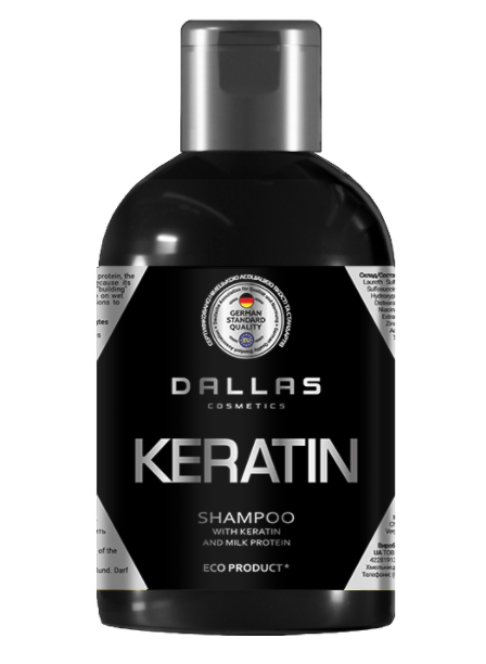 Шампунь для волосся Dallas Cosmetics Keratin з кератином та молочним протеїном, 1000 мл (723345) - фото 1