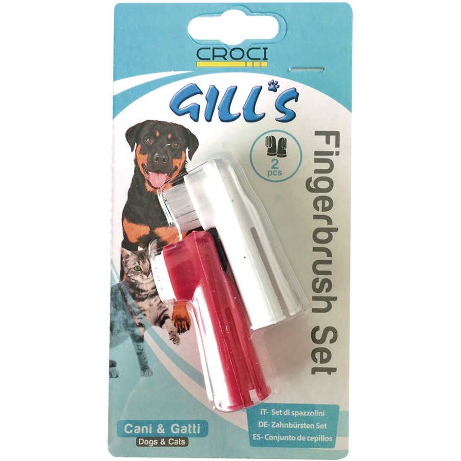 Зубна щітка для собак і котів Croci Gills 2 шт - фото 1