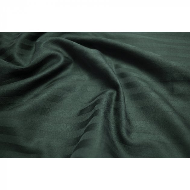 Постельное белье Lotus Отель, страйп-сатин, семейный, темно-зеленый (svt-2000022281157) - фото 2